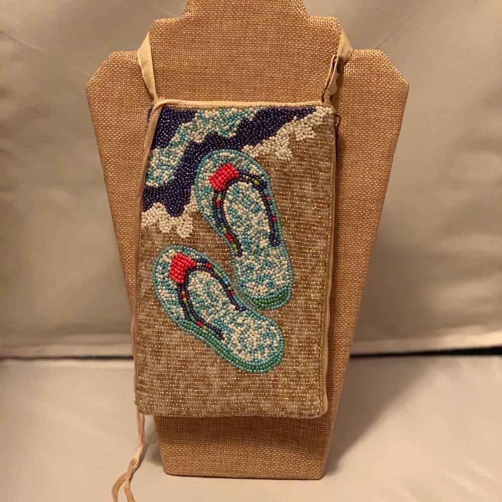 Flip Flop Beaded Club Bag